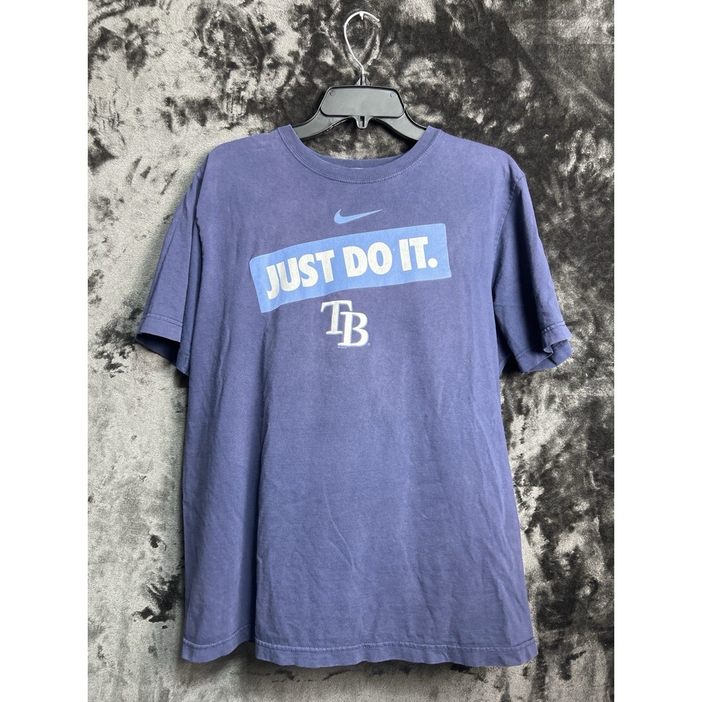 Nike Tampa Bay Rays Shirt Large‎ Just Do It MLB Graphic Tee Blue
